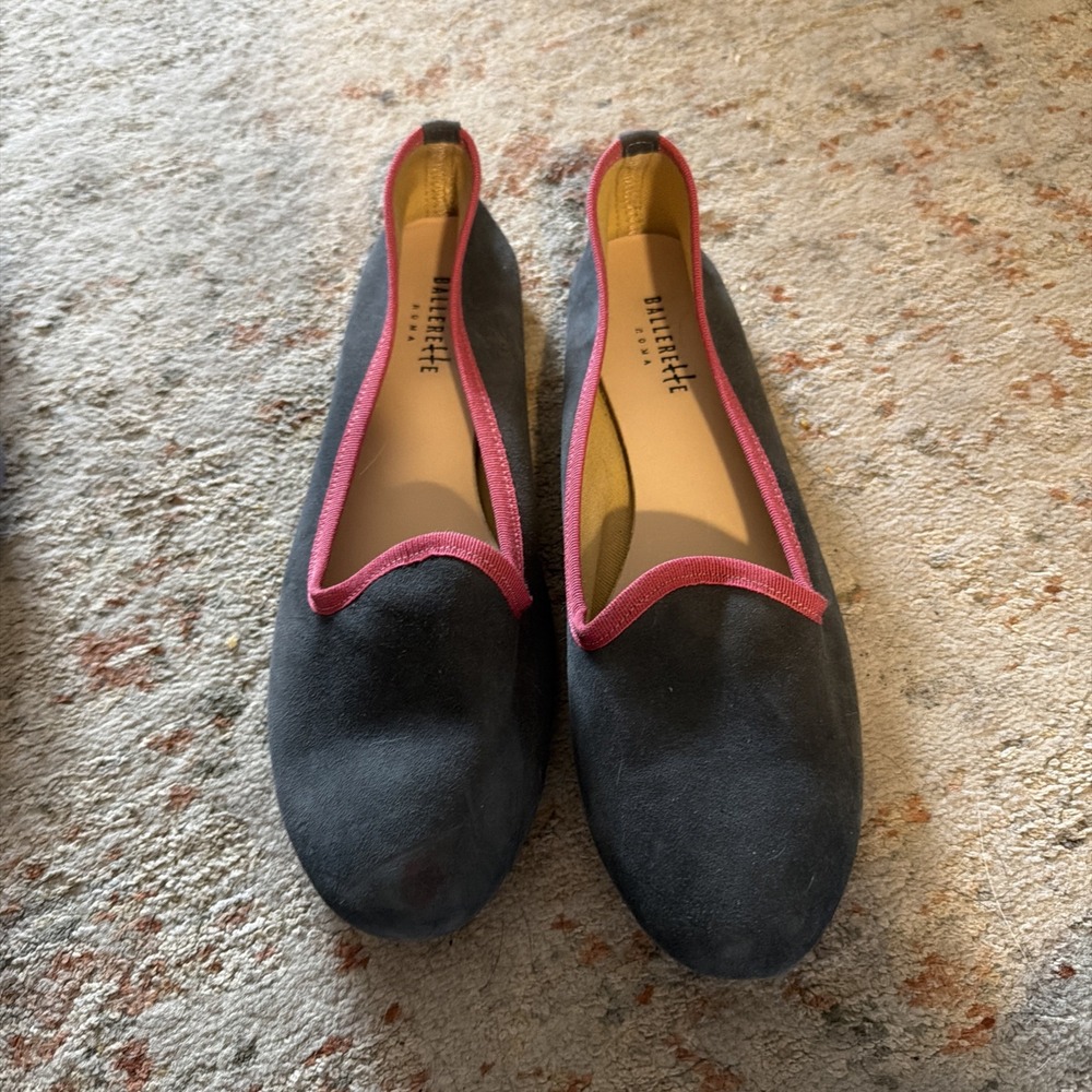 Ballerette Saba Suede Ballet Flats In Plum - Women's Size IT 41 (035-003-280)